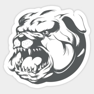 Bull Dog Silhouette Sticker